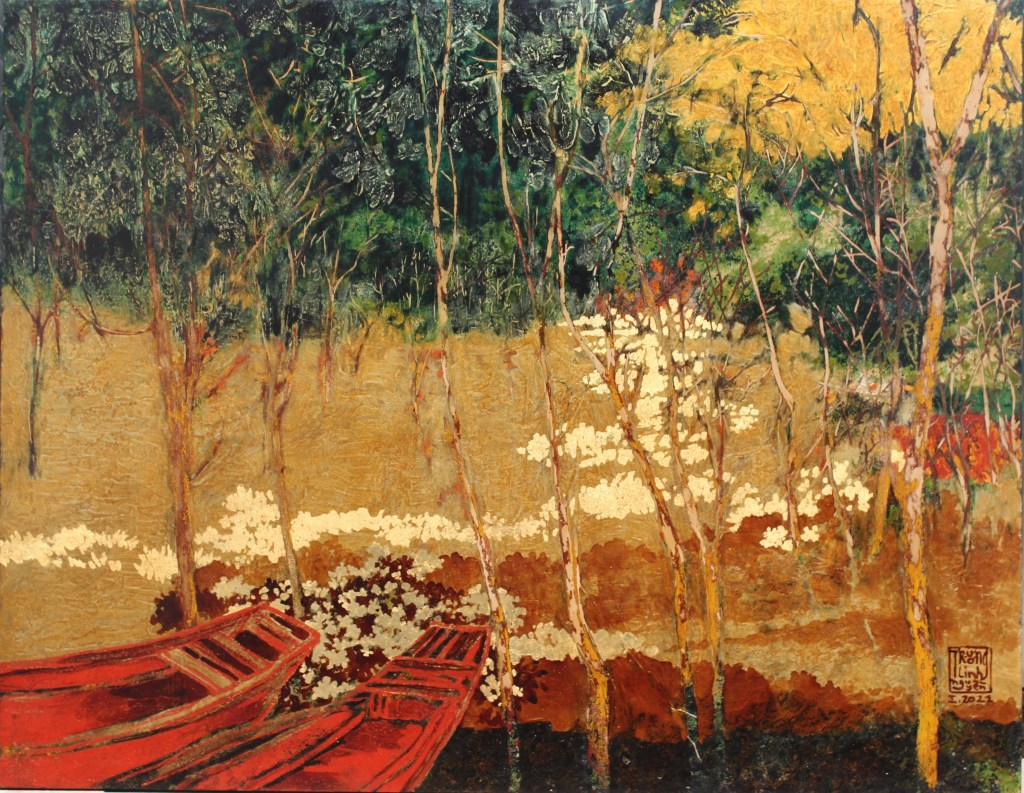 BẾN CŨ | Sơn mài | 70 x 90 cm | 2021