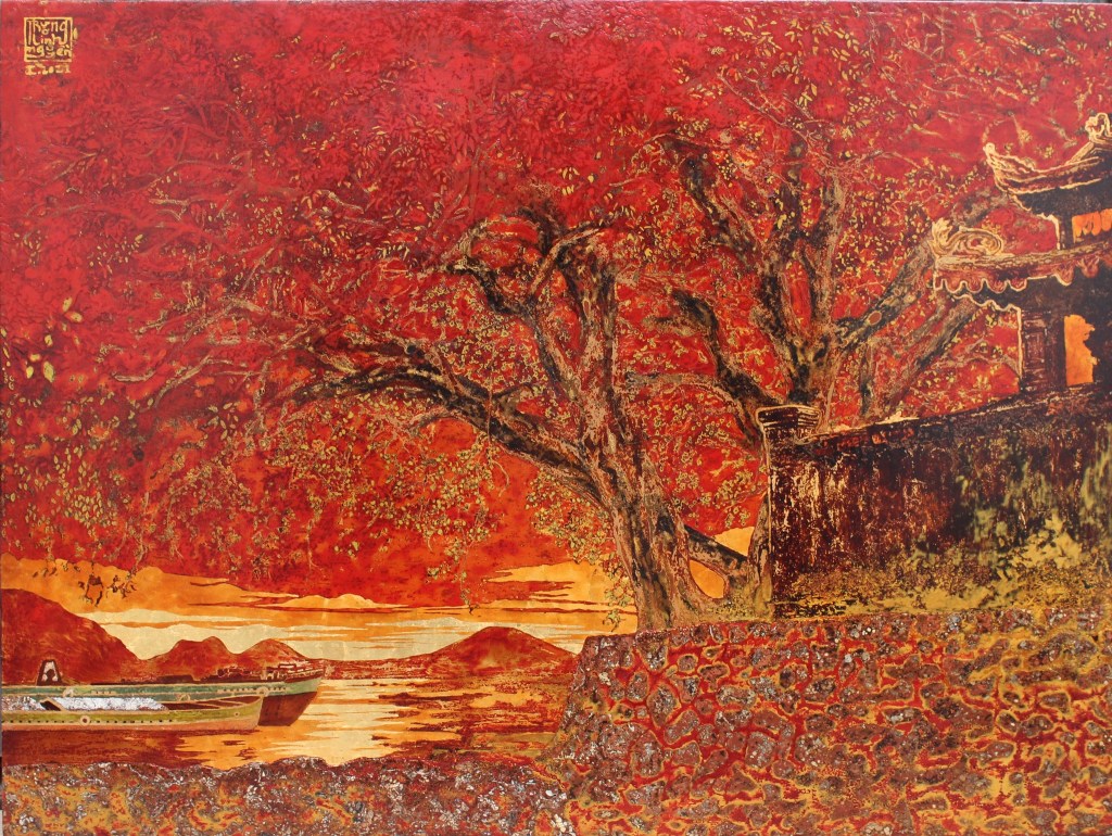 BÓNG CHIỀU | Sơn mài | 90 x 120 cm | 2021