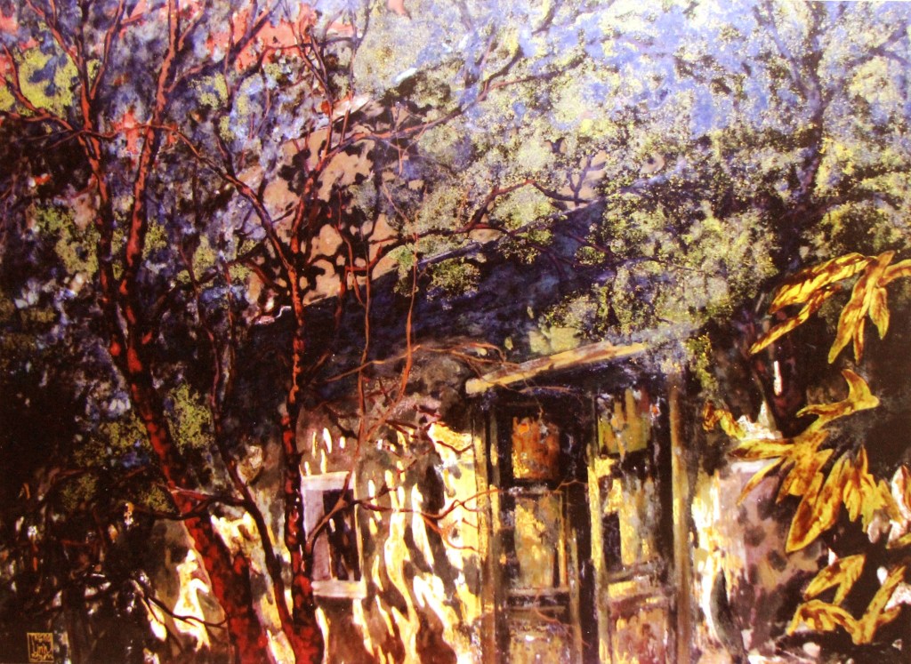 BÓNG MÂY QUA THỀM | Sơn mài | 60 x 80 cm | 2012