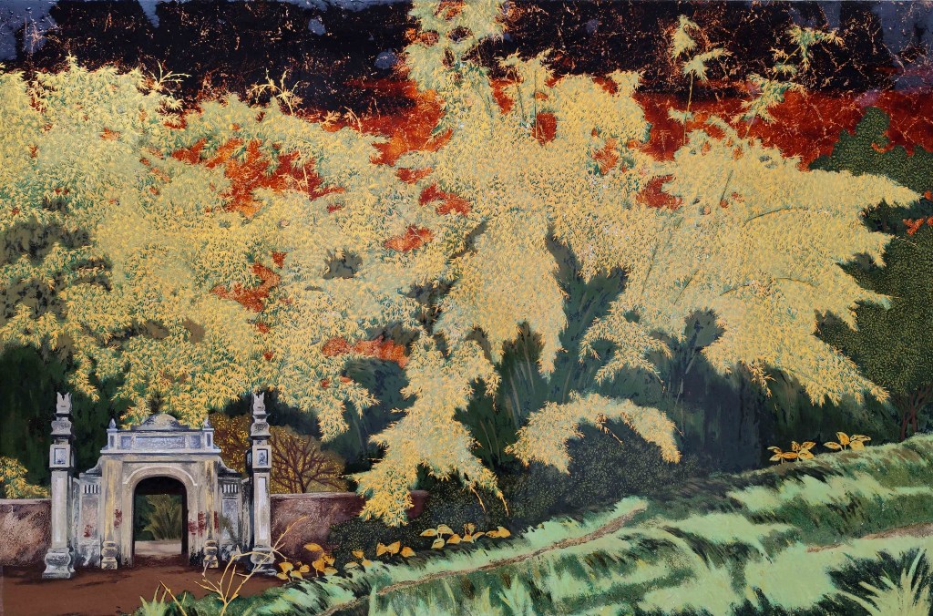 BÓNG QUÊ | Sơn mài | 80  x 120 cm | 2024