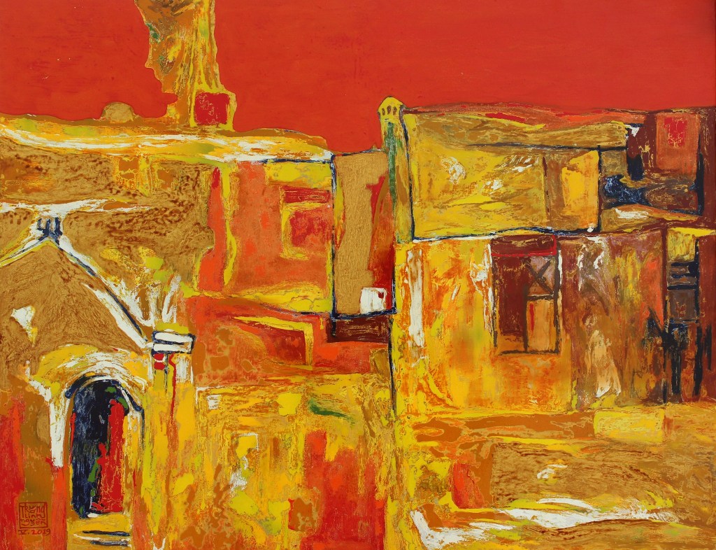 CHUNG CƯ | Sơn mài | 70 x 90 cm | 2019