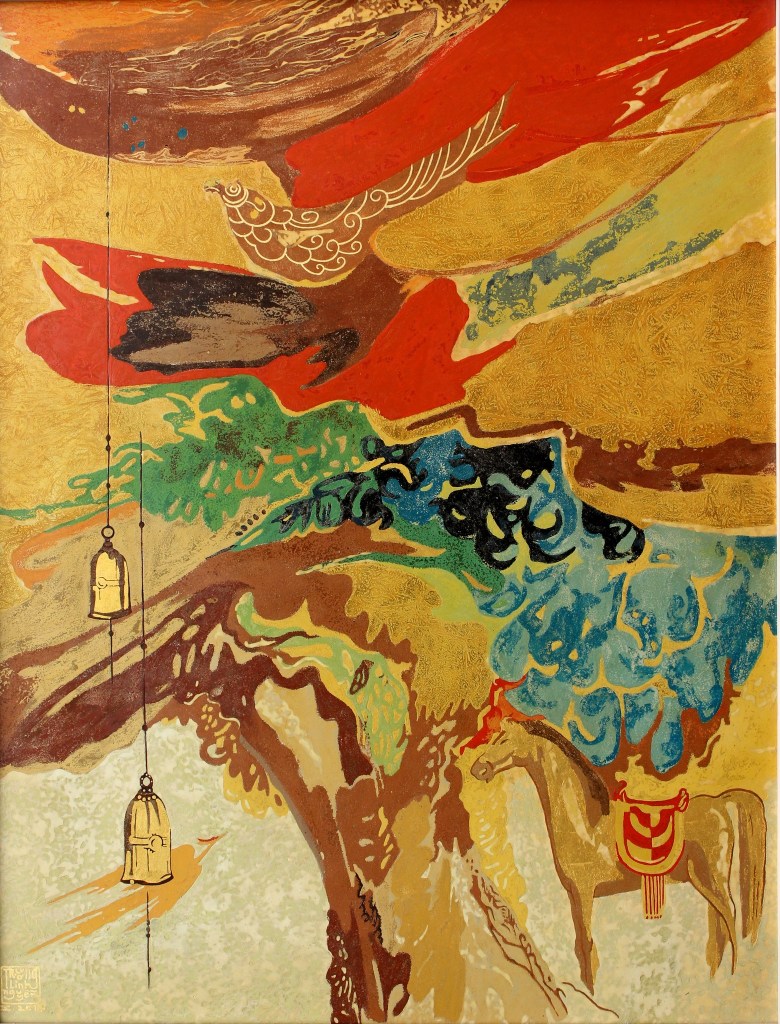 CHUÔNG GIÓ | Sơn mài | 60 x 45 cm | 2017