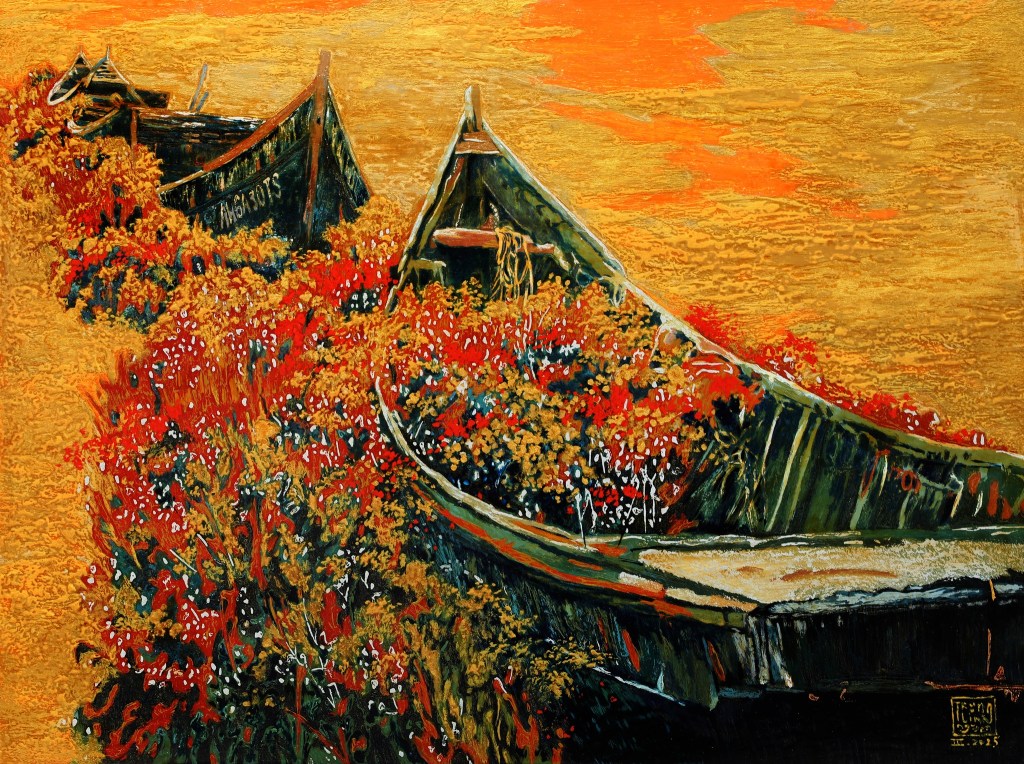chuyện của biển 3 | Sơn mài | 60 x 80 cm | 2025