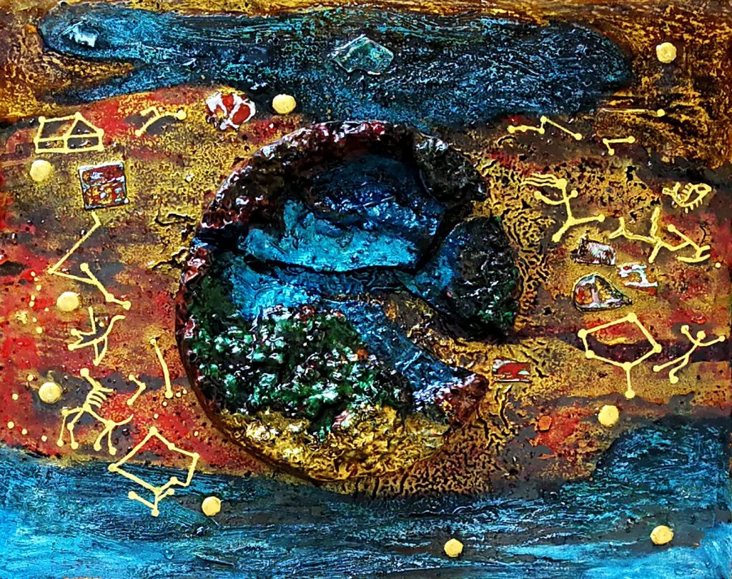 CỔ TÍCH ĐÊM SAO | Sơn mài | 60 x 80cm | 2019