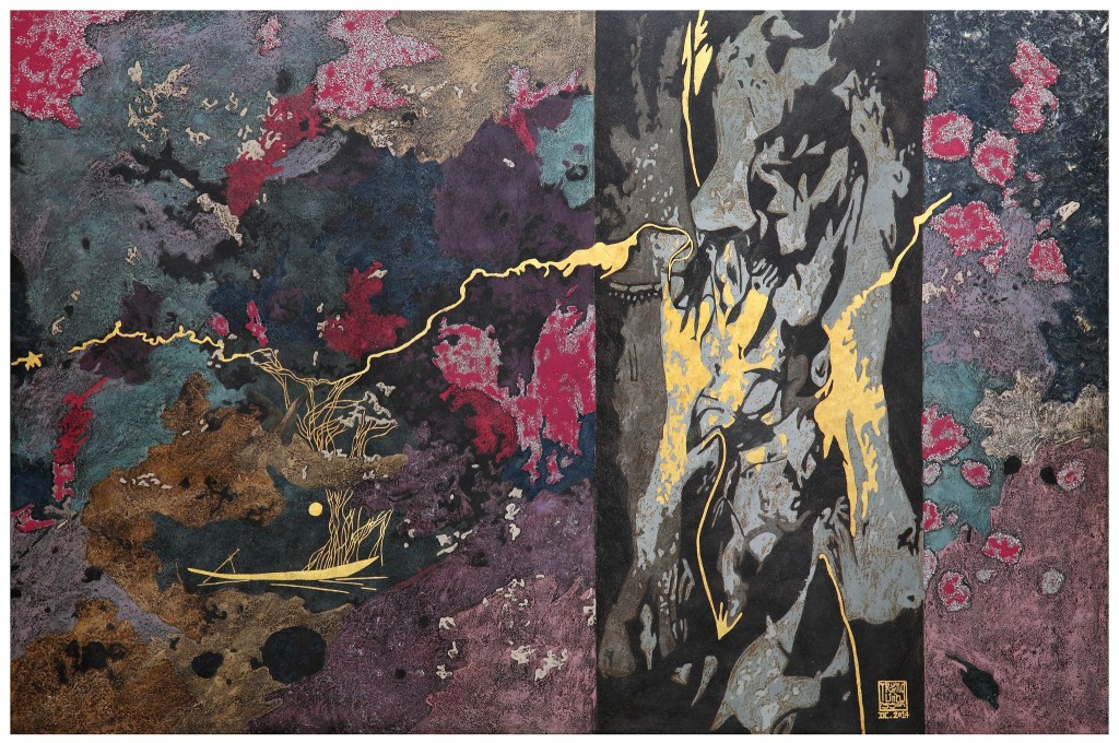 CỔ TÍCH PHƯƠNG NAM -| Sơn mài | 100 x 140 cm | 2014