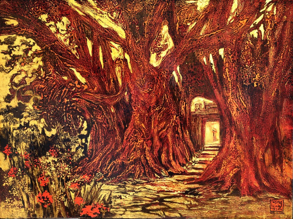 DẤU XƯA | Sơn mài | 60 x 80 cm | 2024