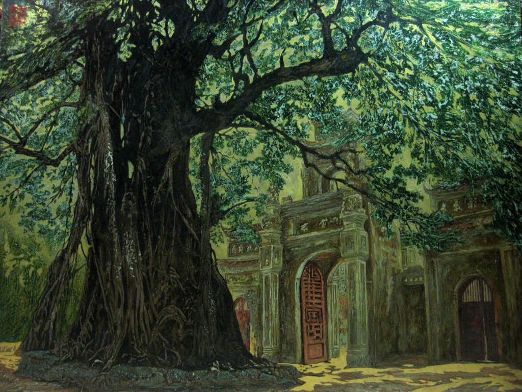 ĐỀN THIÊNG | Sơn mài | 80 x 100 cm | 2015