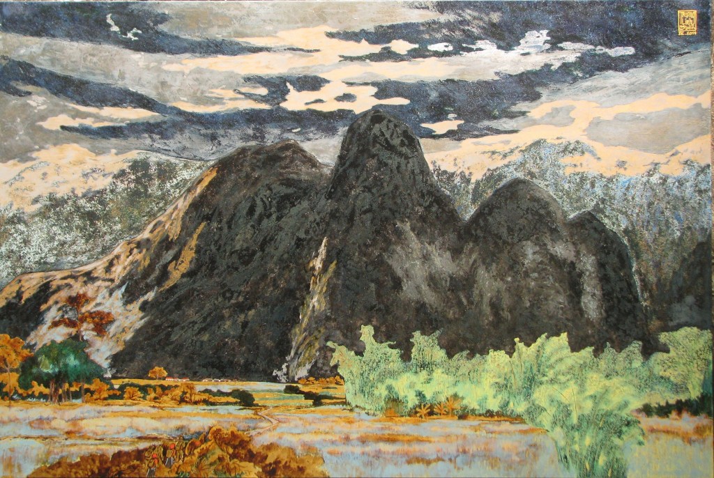 ĐƯỜNG VỀ | Sơn mài | 100 x 150 cm | 2014