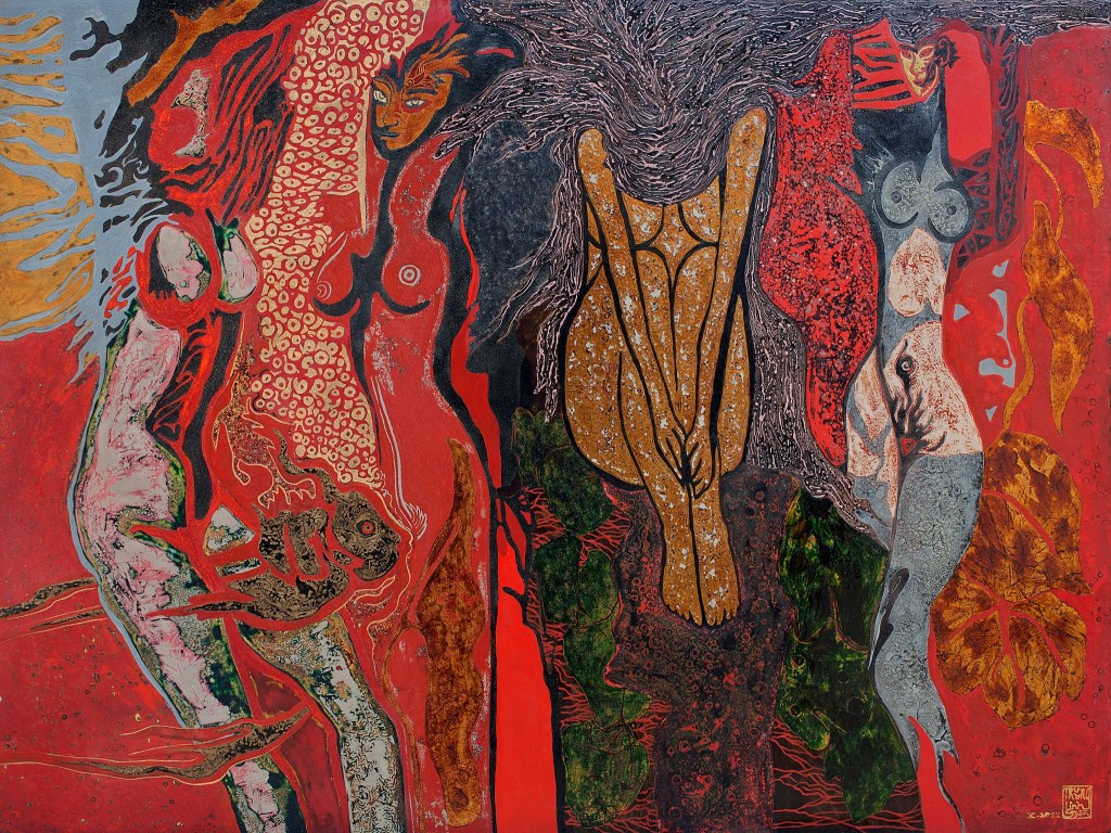 GIẤC MƠ NÀNG KIỀU I | Sơn mài | 90 x 120 cm | 2012
