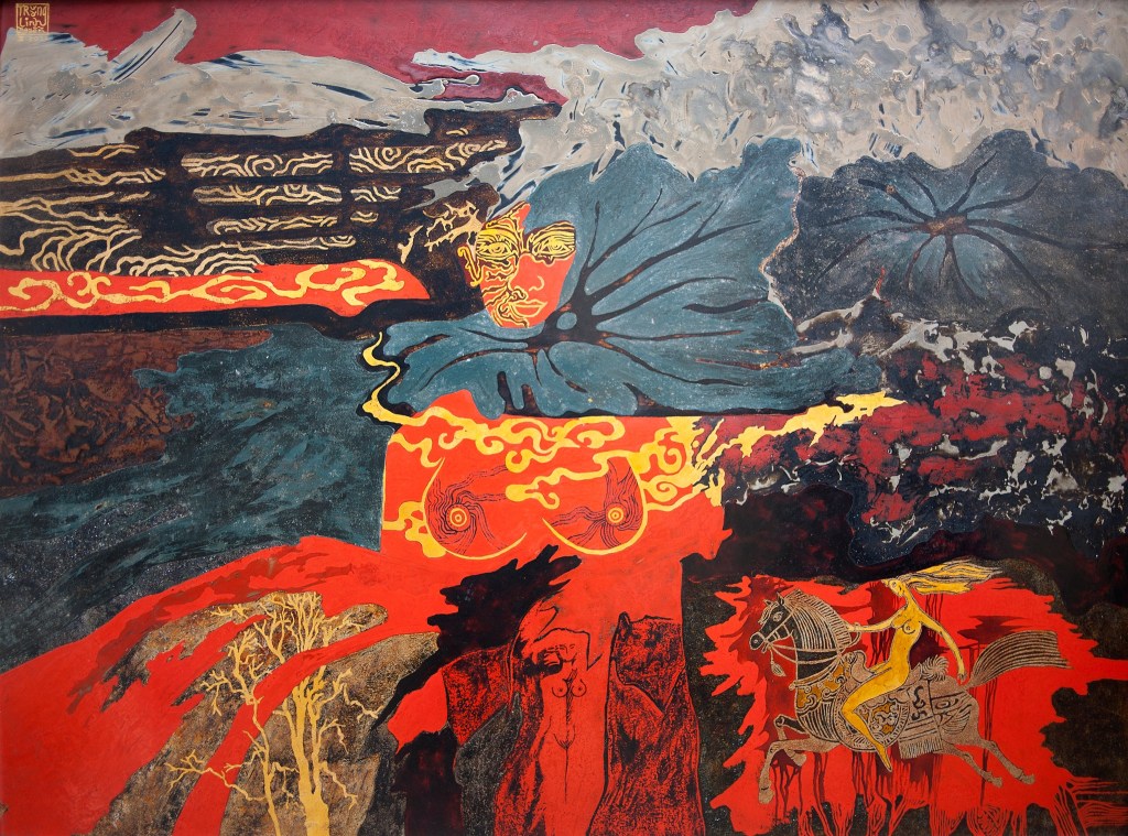 GIẤC MƠ NÀNG KIỀU III | Sơn mài | 90 x 120 cm | 2012