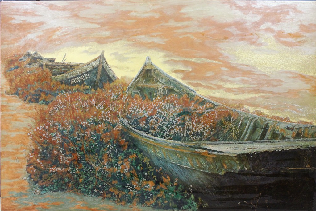 GÓC NHỎ MÊNH MÔNG | Sơn mài | 80 x 120 cm | 2015