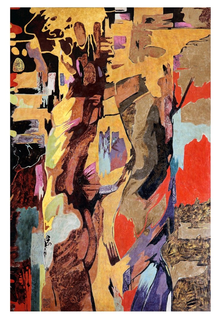 HỖN MANG II | Sơn mài | 150  x 100 cm | 2014