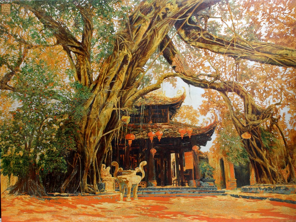 IN BÓNG NGÀN XƯA I | Sơn mài | 120c x 160 cm | 2017