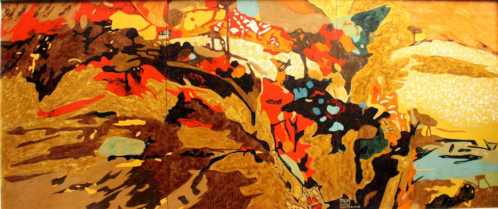 KHÚC LÃNG DU | Sơn mài | 90 x 210 cm | 2018