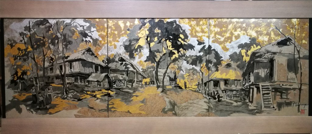 KÝ ỨC | Sơn mài | 70 x 210 cm | 2016