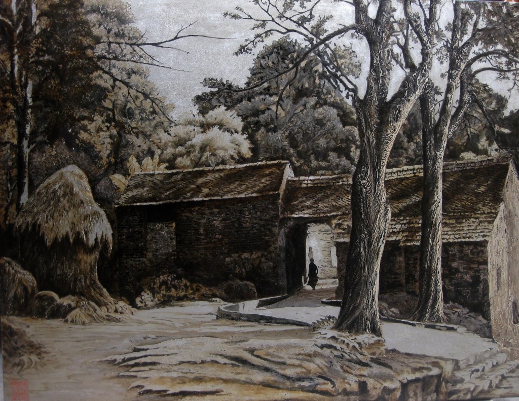 LÀNG XƯA I | Sơn mài | 60 x 80 cm | 2016