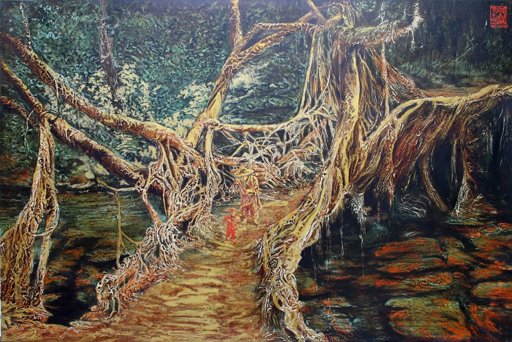 LỐI NHỎ TRONG RỪNG | Sơn mài | 80 x 120 cm | 2017