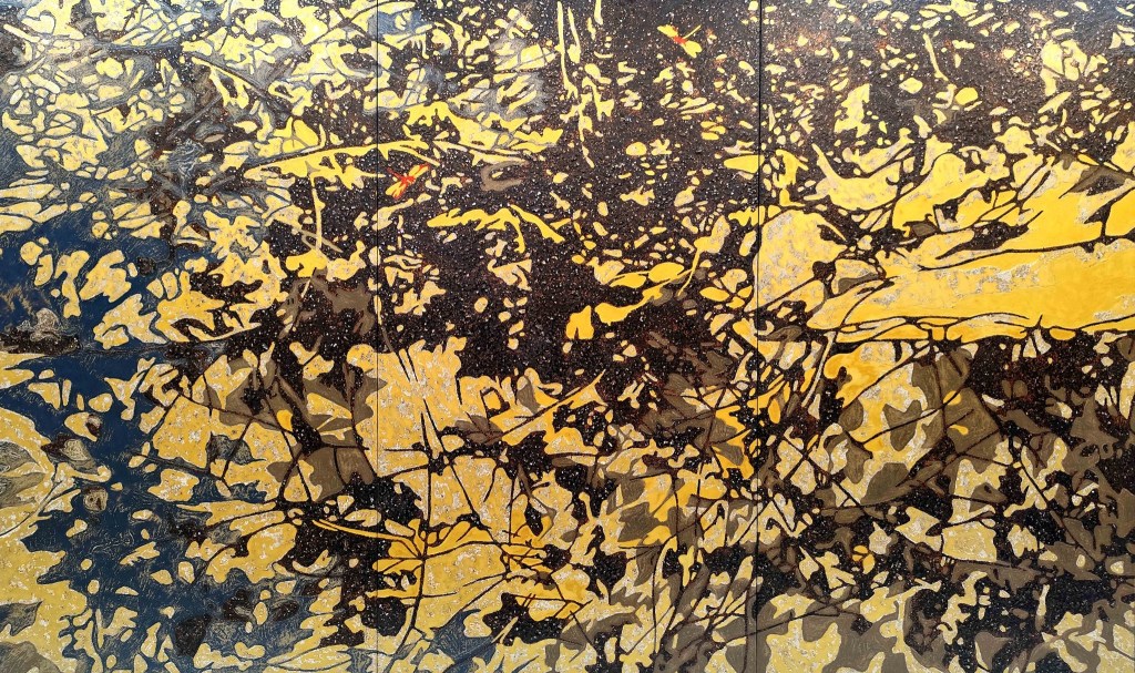 Màu xanh ơi II | Sơn mài | 120 x 200 cm | 2024