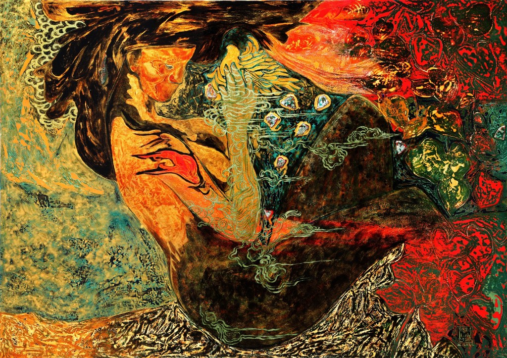 MÂY VÀ GIÓ | Sơn mài | 85 x 120 cm | 2022
