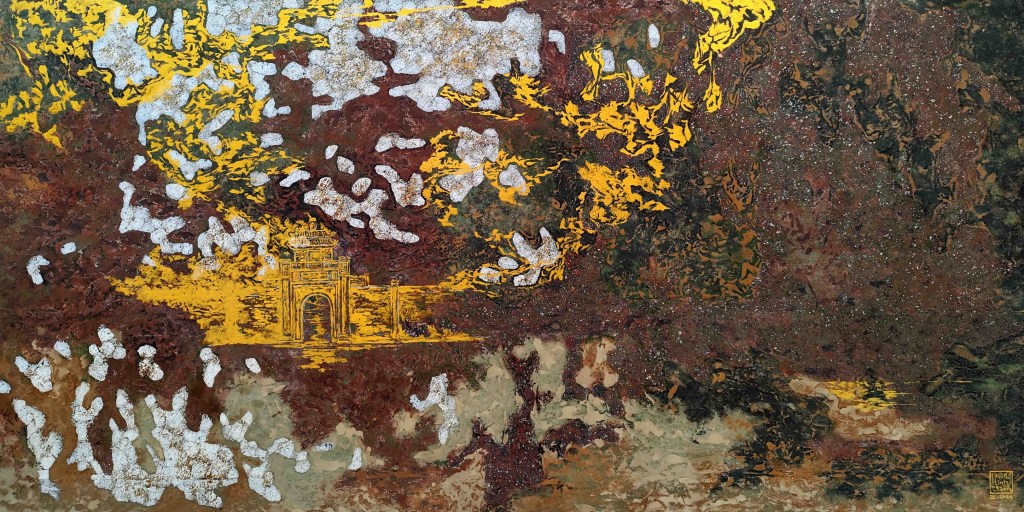 MÂY XƯA | Sơn mài | 100 x 200 cm | 2024