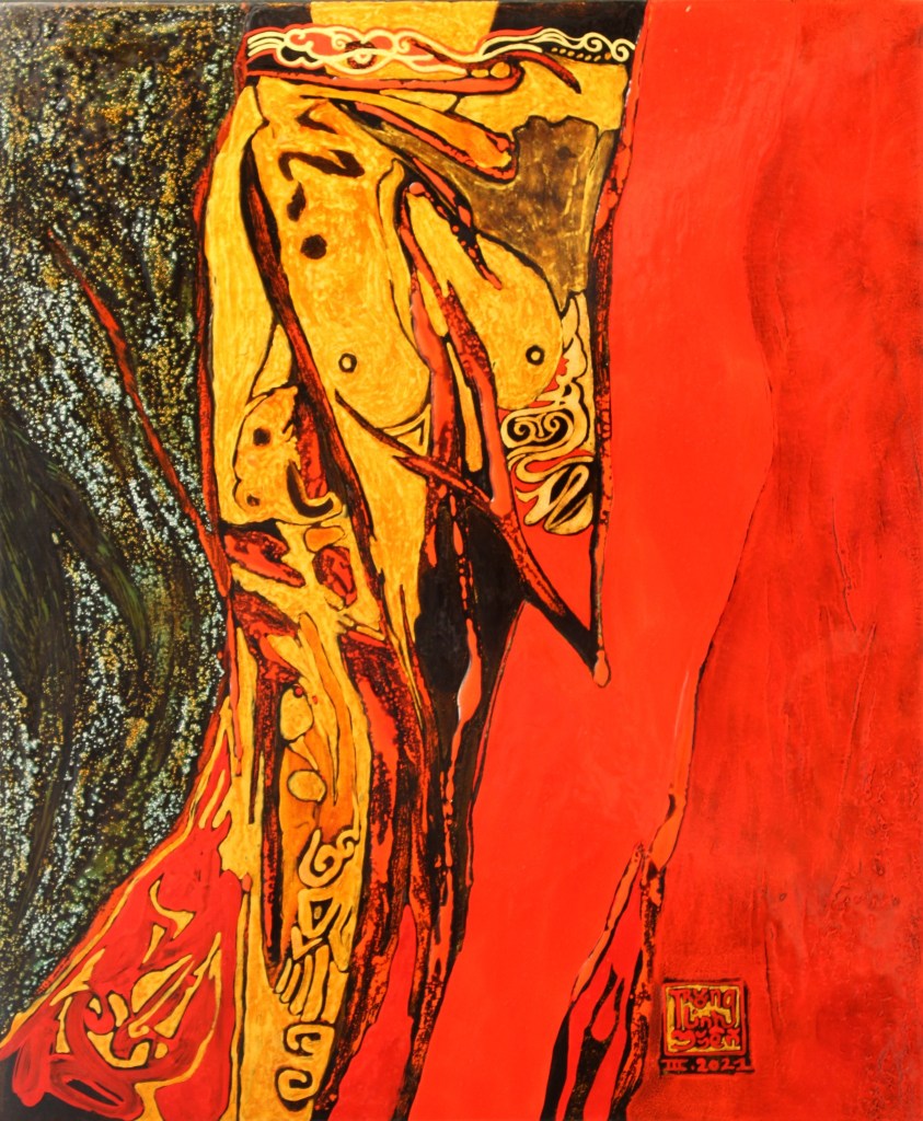 MẸ ĐẤT II | Sơn mài | 50 x 60 cm | 2020 