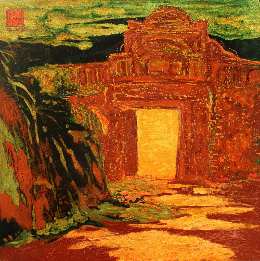 MIỀN ÁNH SÁNG | Sơn mài | 40 x 40 cm | 2020