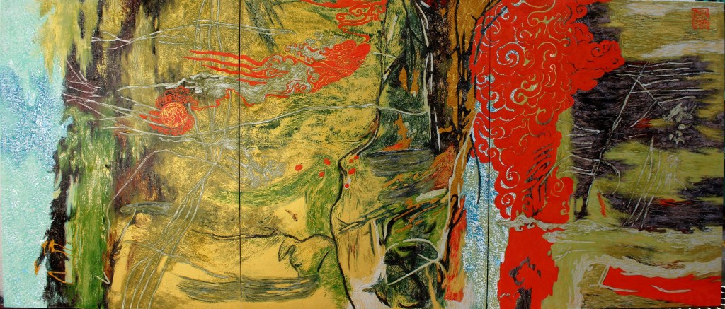 NGÀN NĂM THƯƠNG NHỚ THĂNG LONG | Sơn mài | 90 x 210 cm | 2019 