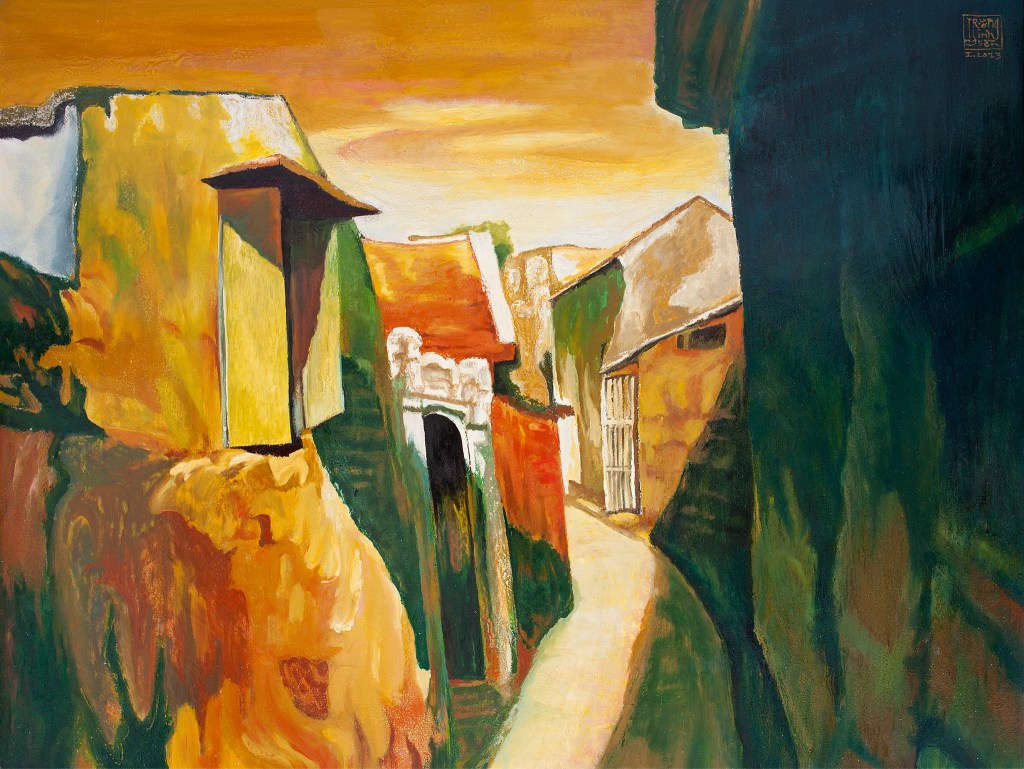 NGÕ NHỎ | Sơn mài | 70 x 90 cm | 2013