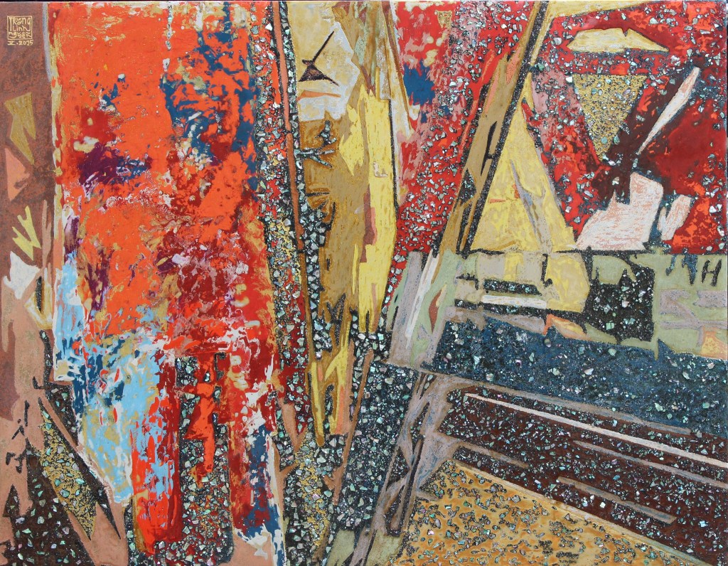 NHỊP NỐI | Sơn mài | 70 x 90 cm | 2016