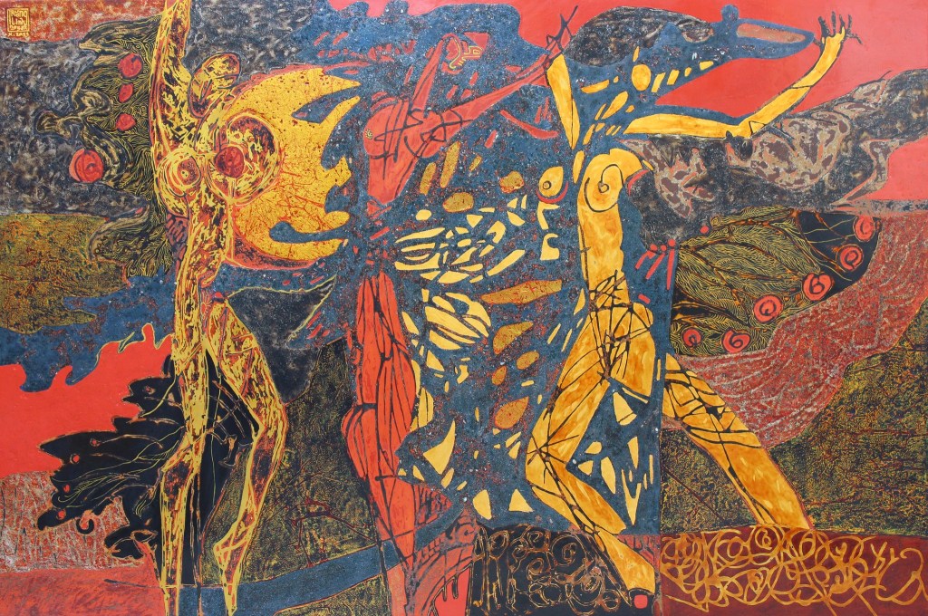 NHỮNG CÔ NÀNG | Sơn mài | 100 x 150 cm | 2015