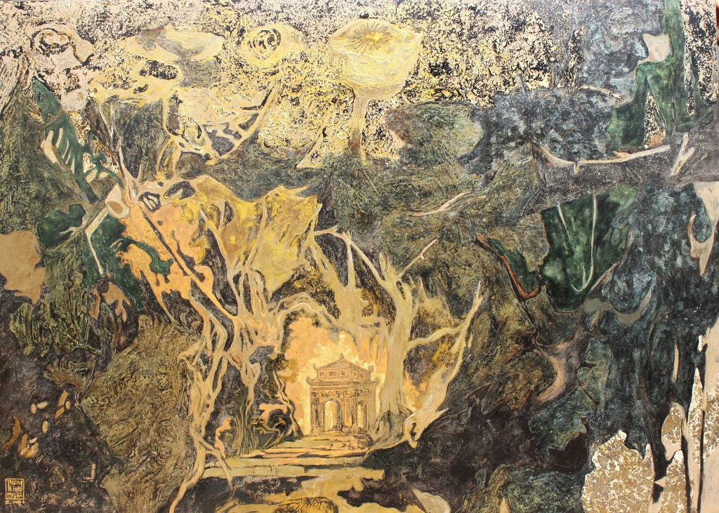 NÚI TRẦM | Sơn mài | 100 x 140 cm | 2021