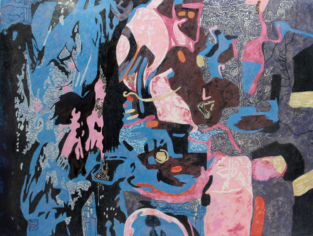 PHIÊU DU | Sơn mài | 81 x 107 cm | 2015