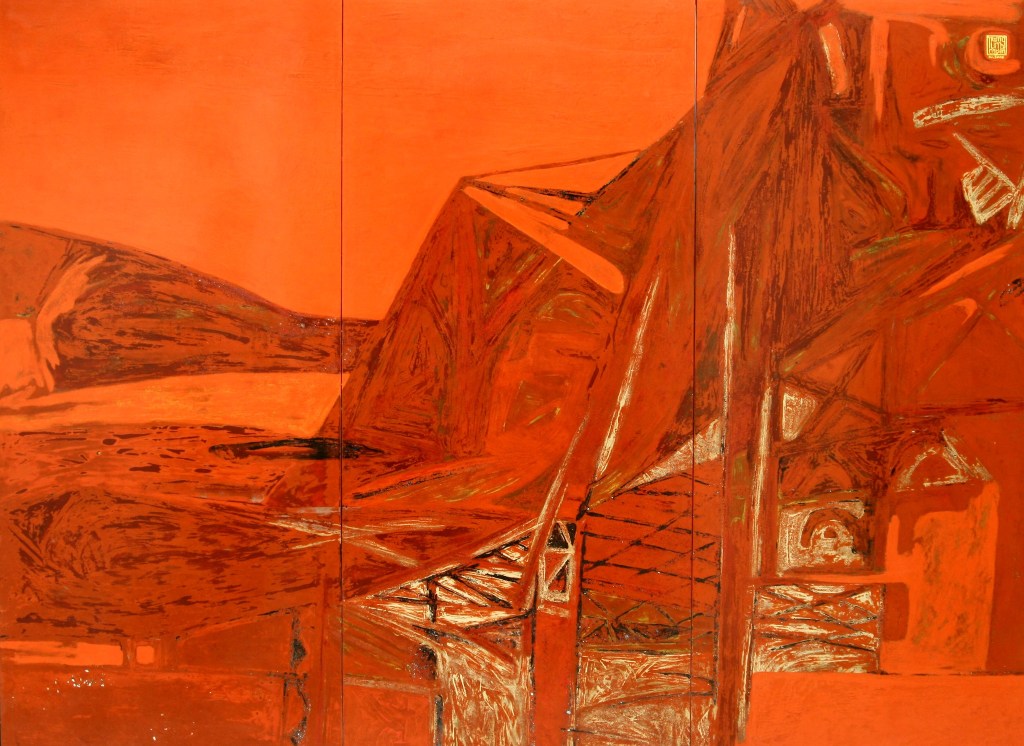 PHỐ GẦM CẦU III | Sơn mài | 150 x 210 cm | 2005