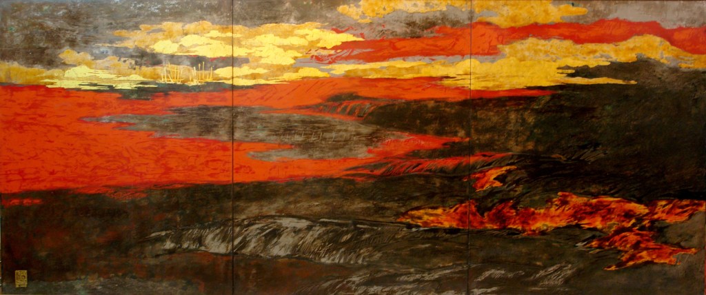 PHÙ SA | Sơn mài | 90 x 210 cm | 2004