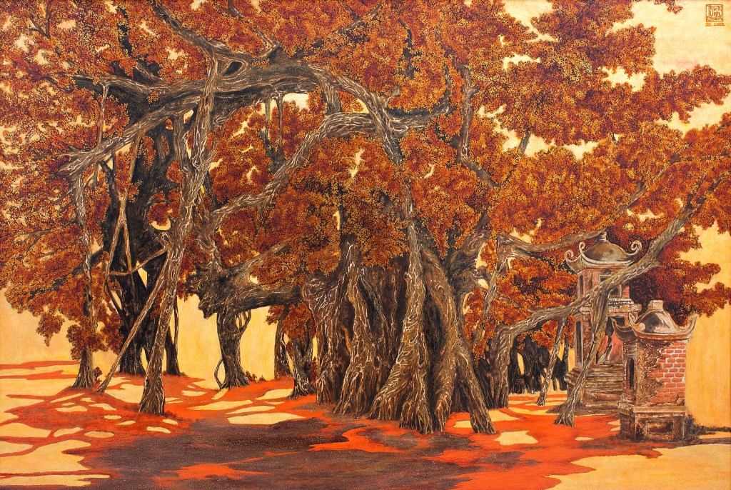 PHỦ TÂY HỒ | Sơn mài | 100 x 140 cm | 2012