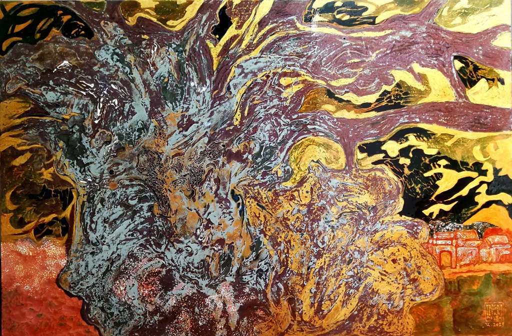 QUÊ NHÀ | Sơn mài | 60 x 90 cm | 2023