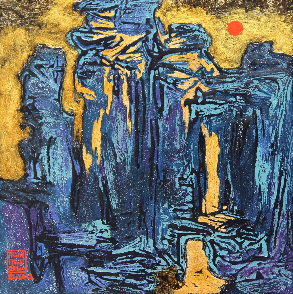 THẠCH SƠN THẦN IV | Sơn mài | 30 x 30 cm | 2021