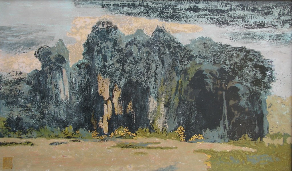 THẠCH SƠN THẦN | Sơn mài | 60 x 100 cm | 2014