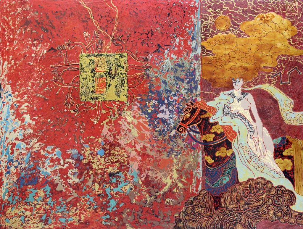 THIỀN KHÔNG | Sơn mài | 81 x 107 cm | 2015