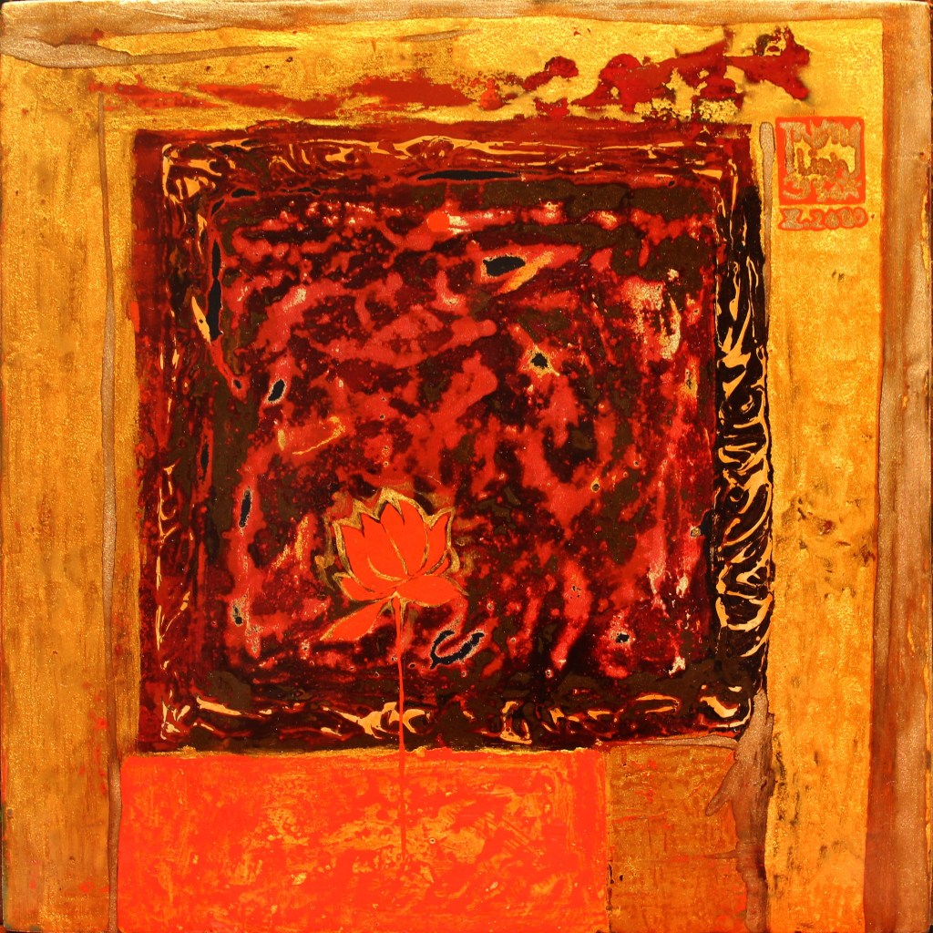 THIỀN | Sơn mài | 30 x 30 cm | 2020