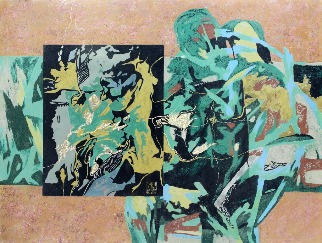 TÌNH YÊU | Sơn mài | 81 x 107 cm | 2015