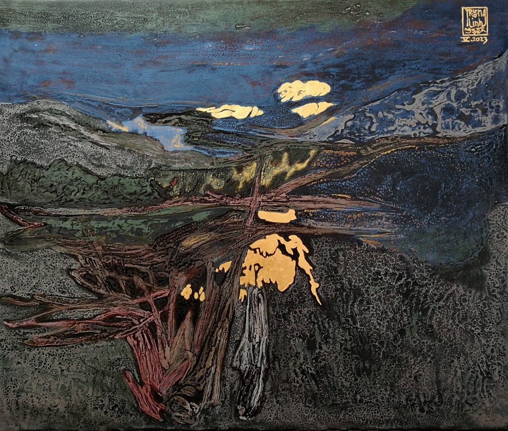 TRĂNG NÚI | Sơn mài | 50 x 70 cm | 2023