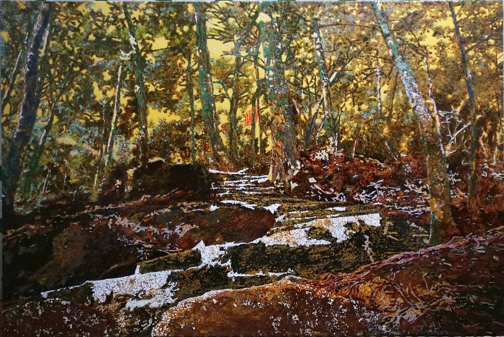 TRÊN ĐỈNH NON TẢN VI | Sơn mài | 80 x 120 cm | 2019