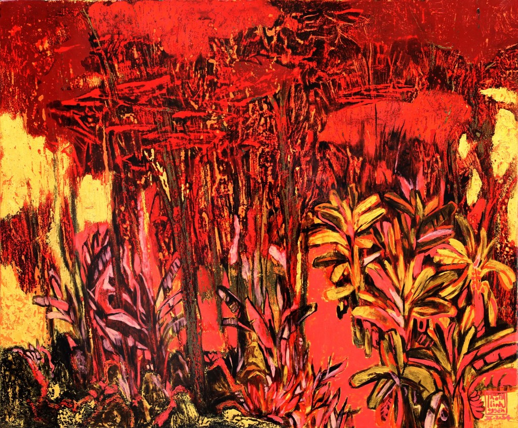 VEN SÔNG | Sơn mài | 50 x 60 cm | 2024