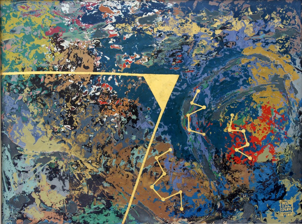 VŨ TRỤ | Sơn mài | 60 x 80 cm | 2016