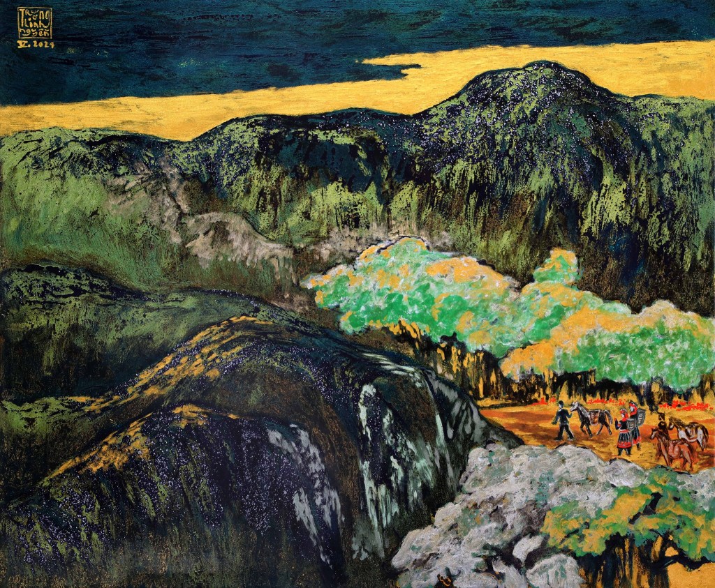 XUỐNG CHỢ | Sơn mài | 50 x 60 cm | 2024